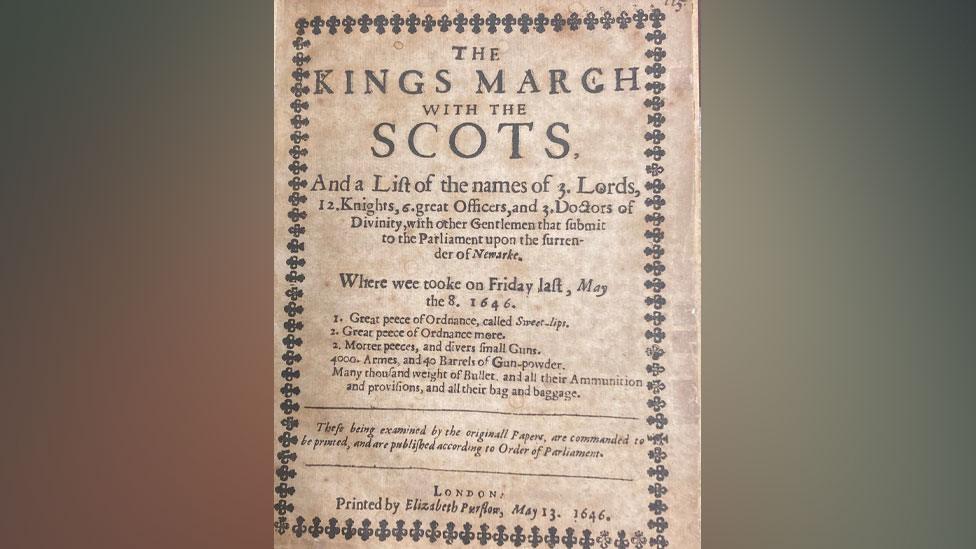 17th Century pamphlet published by Elizabeth Purslowe