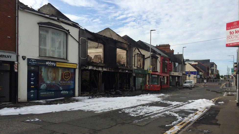 The aftermath of Ballymena fire