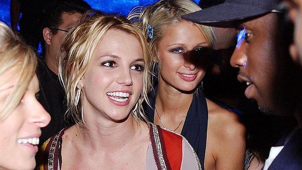 Britney Spears and Paris Hilton at a pary