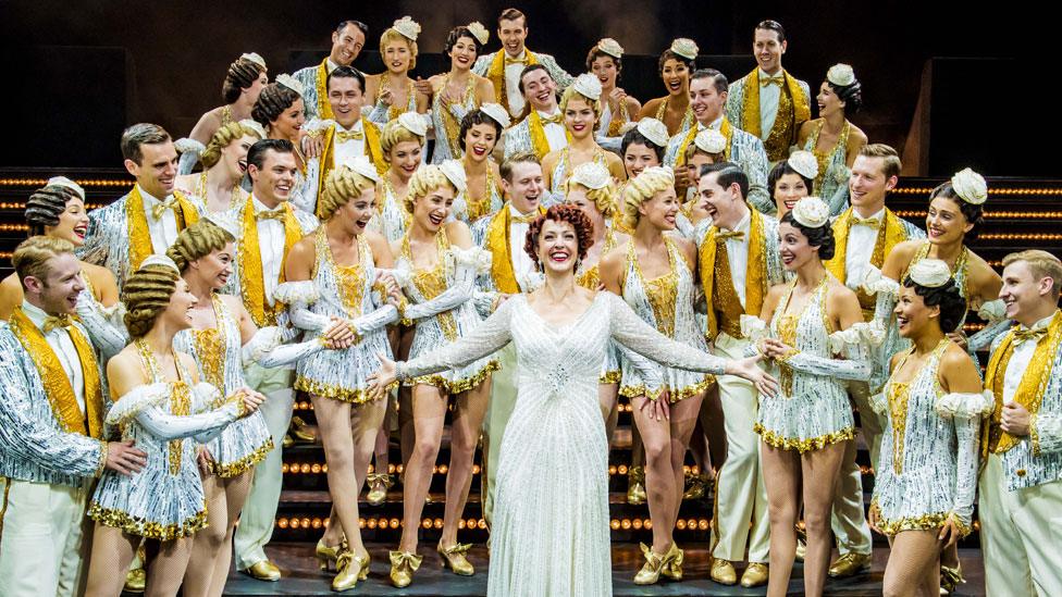 Steph Parry with the 42nd Street ensemble