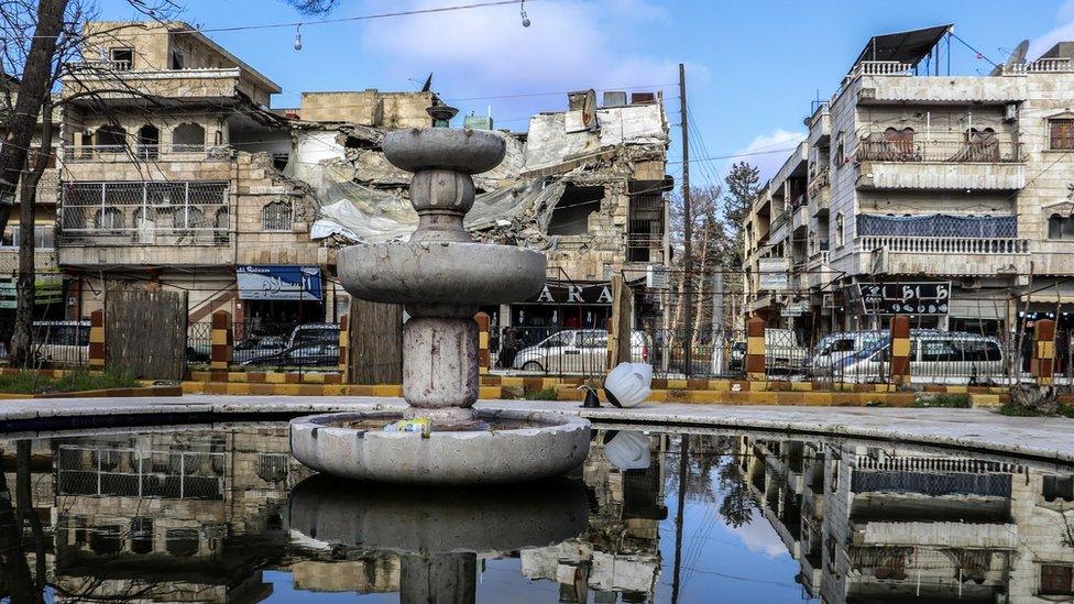 General view of Manbij in northern Syria (31 December 2018)