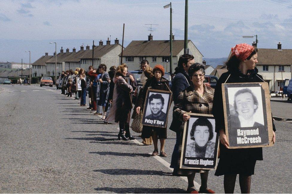 Demonstration in support of IRA hunger strikers