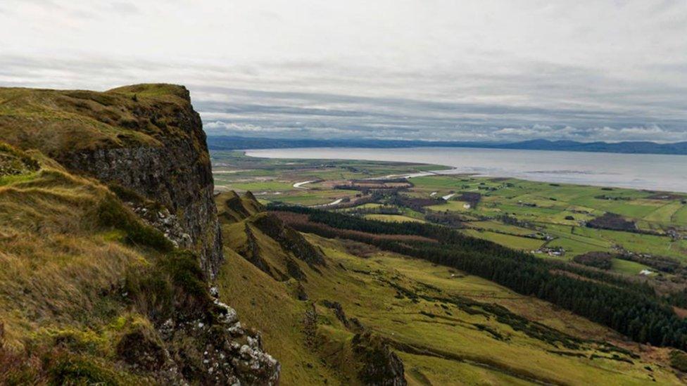 Binevenagh mountain in County Londonderry