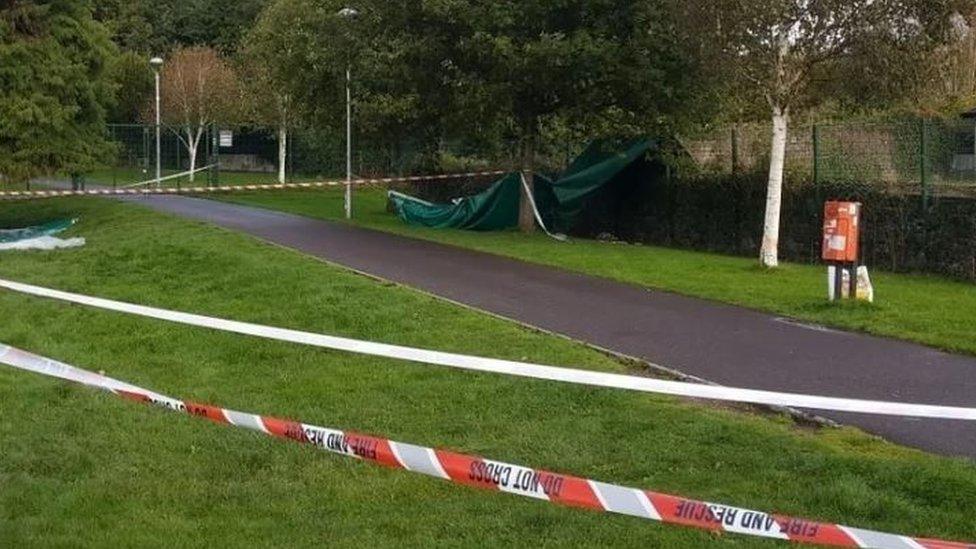 The scene of the attack on the man in Cork