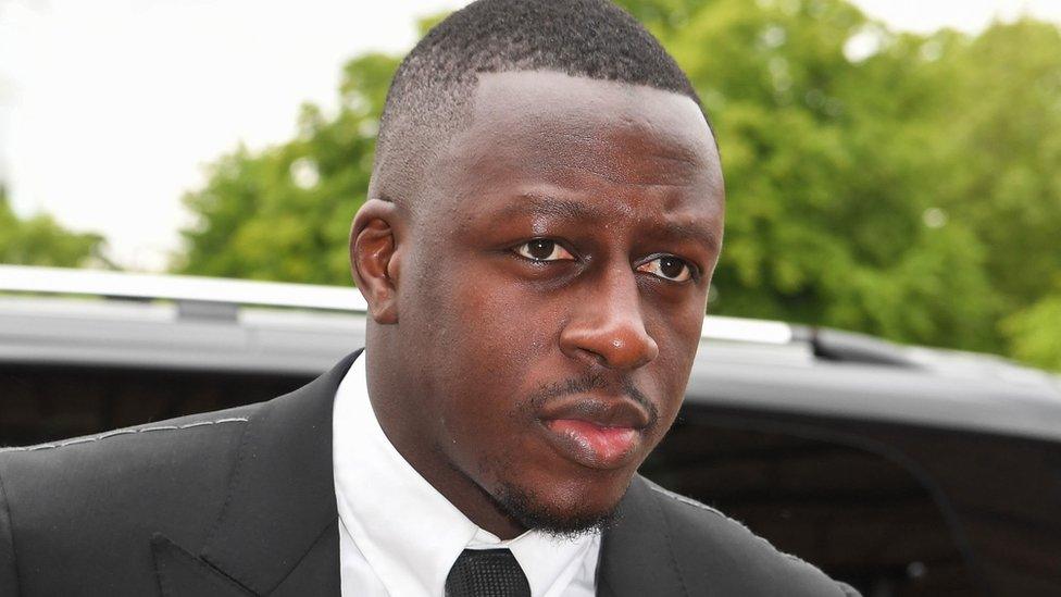 Benjamin Mendy arriving at Chester Crown Court