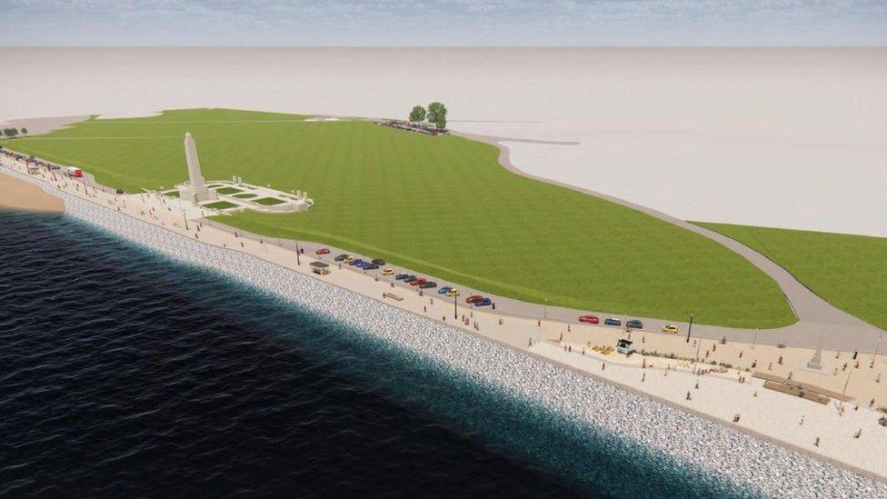 Artist's impression of what the sea front might look like