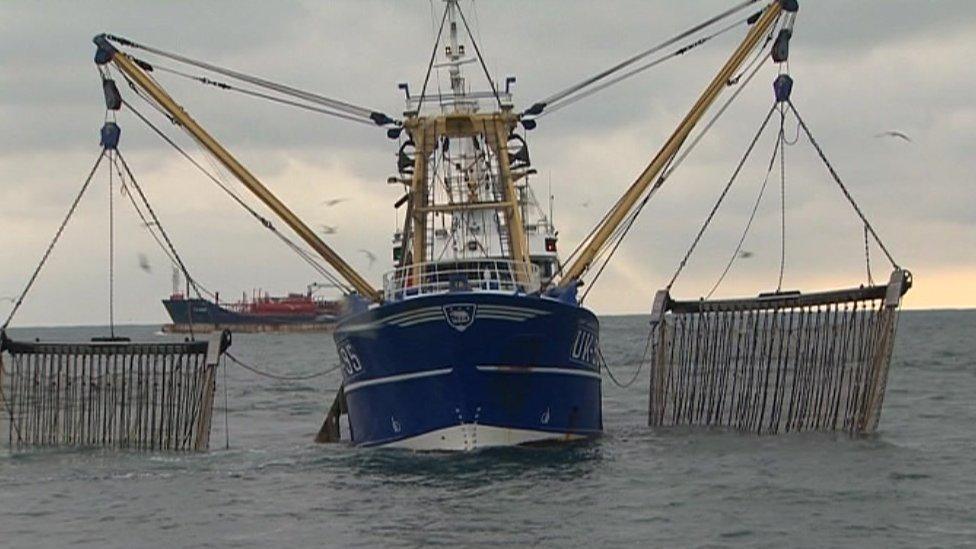 A trawler with pulse fishing gear fitted