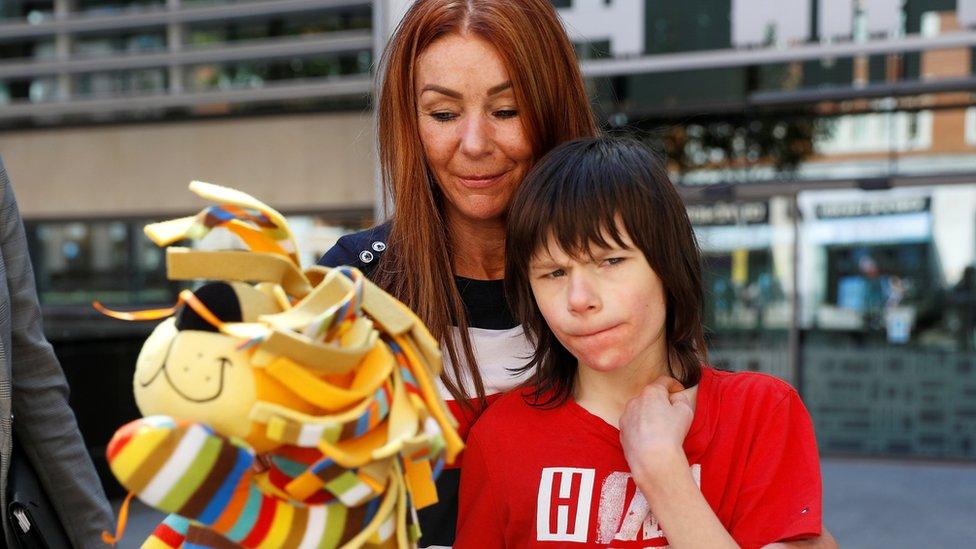 Billy Caldwell with his mother Charlotte