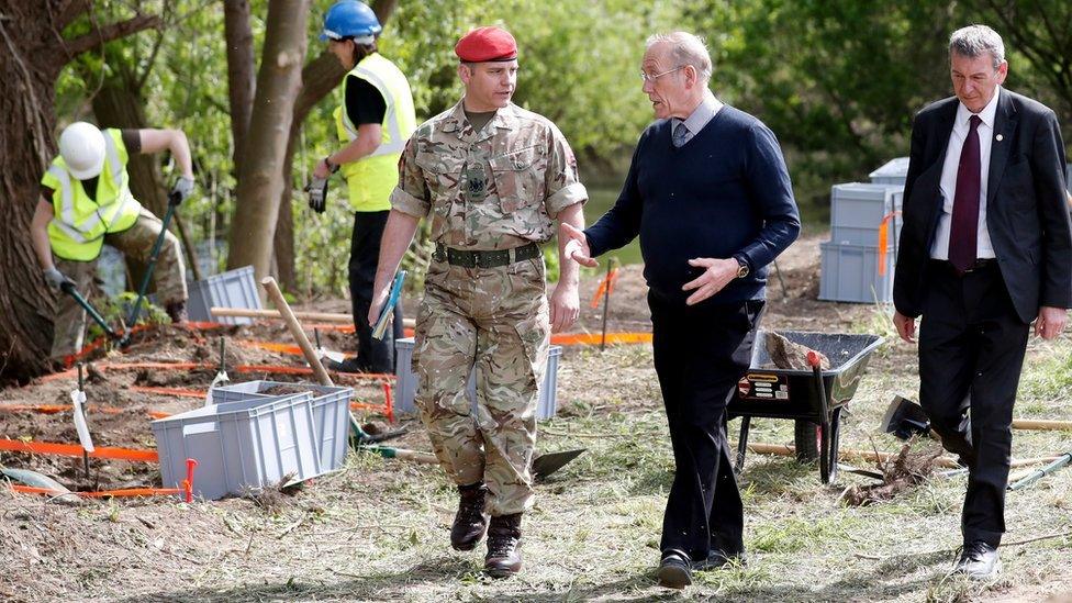 Richard Lee at the dig site in Germany in May 2018