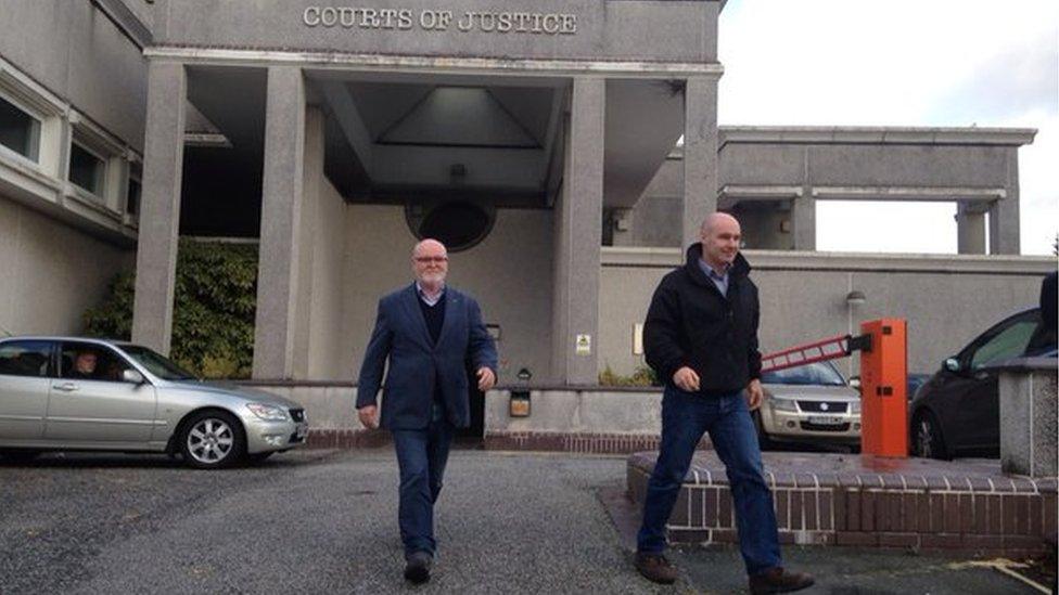 Tom and John Henderson leaving court