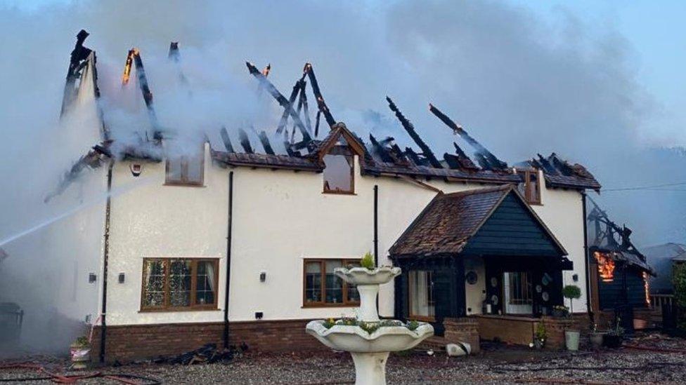 House fire at Takeley, Essex