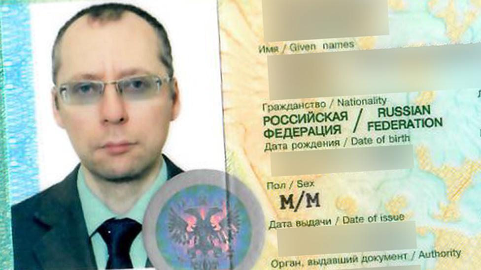 Boris Bondarev's diplomatic passport