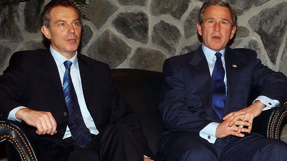 Tony Blair and George Bush