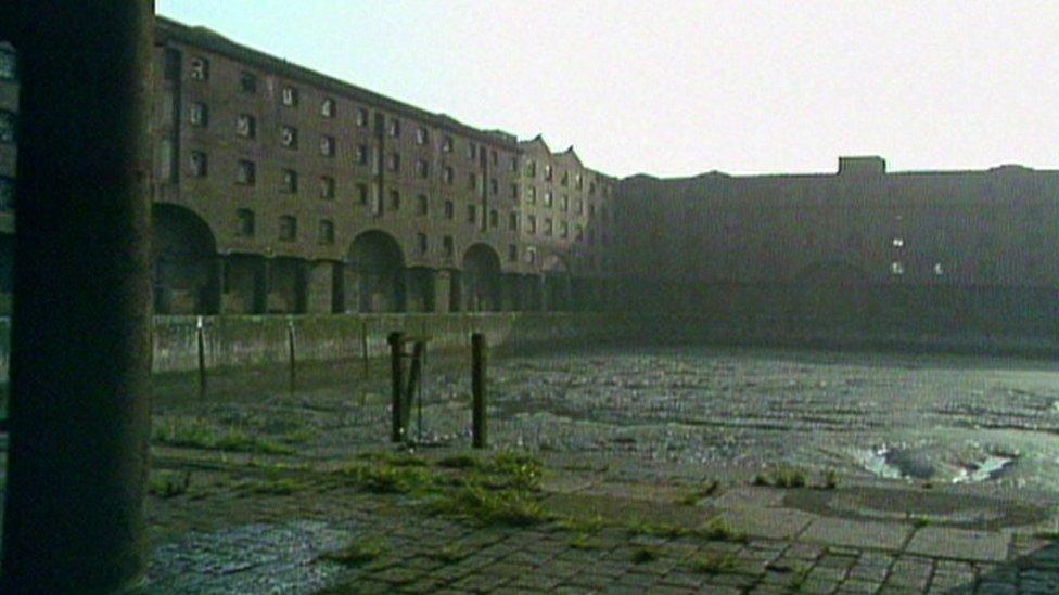 The Albert Dock in the 1980s from BBC programme Home round