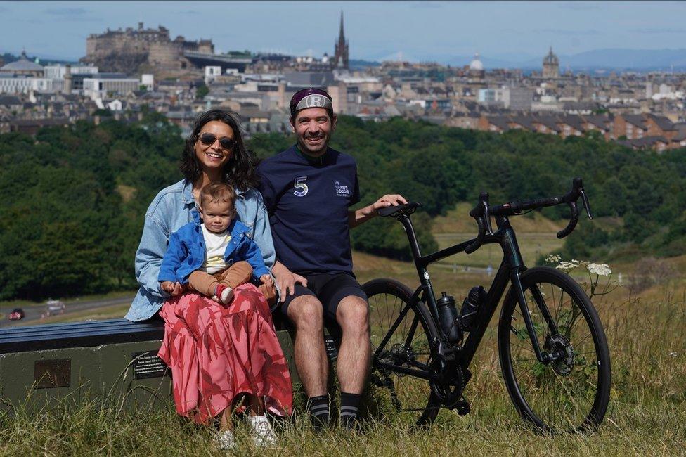 Davy his wife, Yvie, and his son Alek