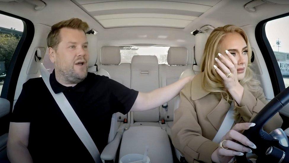 James Corden and Adele on Carpool Karaoke