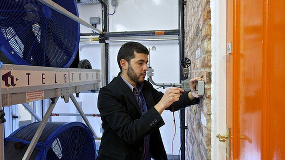 Scientist in Salford's Energy House