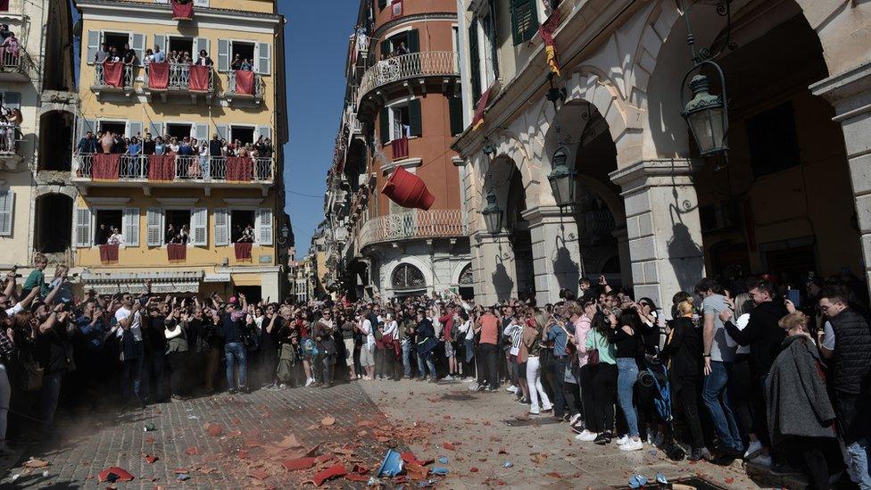 Clay pots being thrown in Corfu.