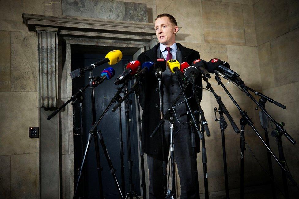 Prosecutor Jakob Buch-Jepsen is seen during a news conference in Copenhagen, 16 January