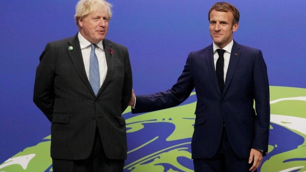 Boris Johnson and Emmanuel Macron