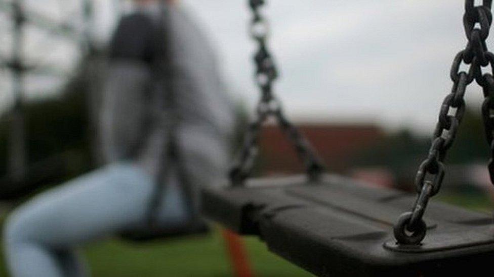 Child on a swing