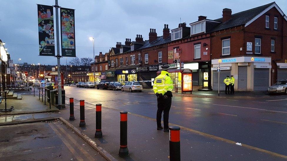 Scene of stabbing in Leeds