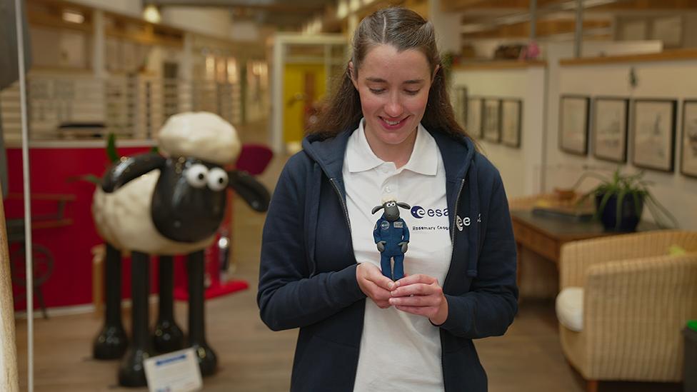 Rosemary Coogan with Shaun the Sheep