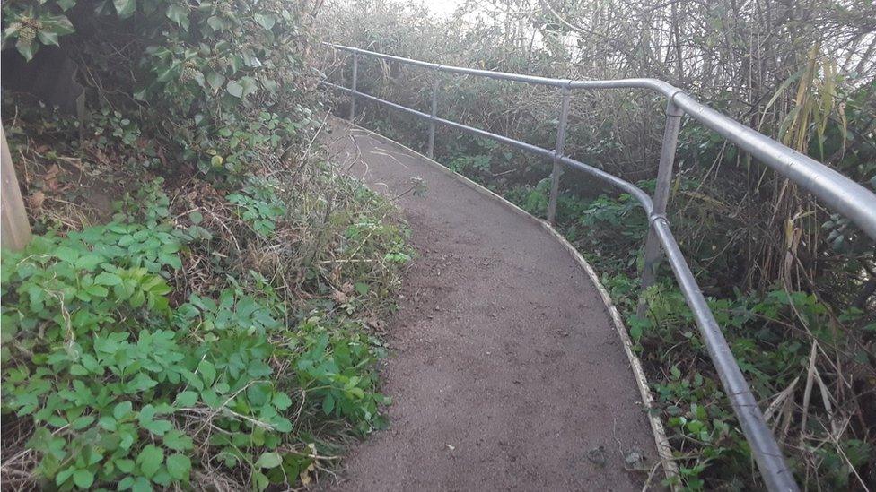 Access slope to Castle Cove Beach