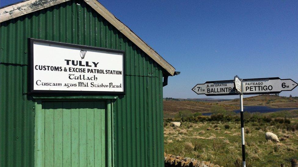 Customs hut used after partition in the 1920s at Tully between Pettigo and Belleek