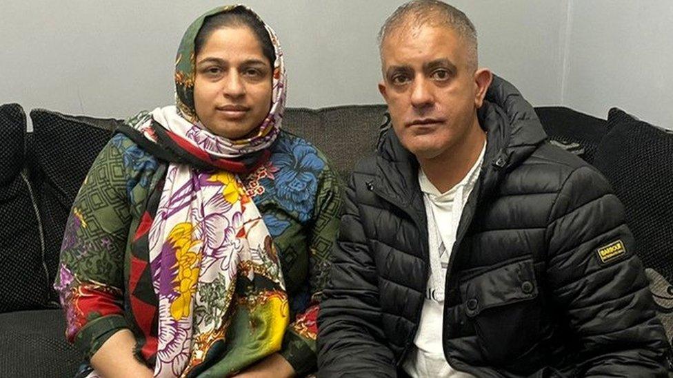 Nadia's mother and father, Arshad and Hakeel Sharif