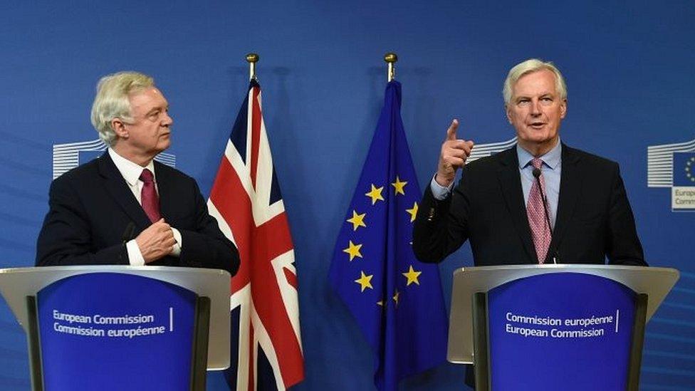 David Davis and Michel Barnier