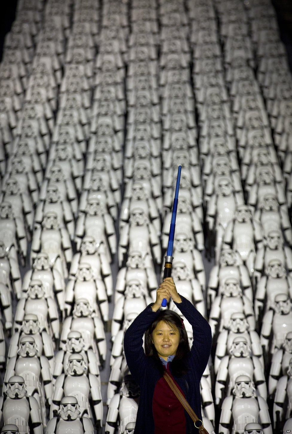 Stormtroopers line the Great Wall of China