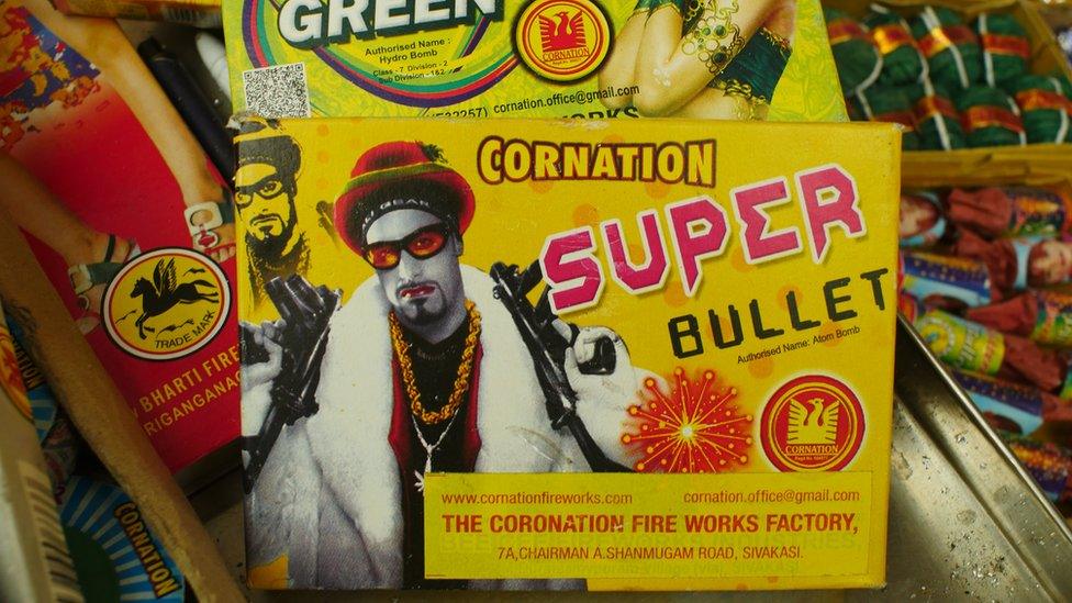 Super Bullet firework box featuring picture of Ali G