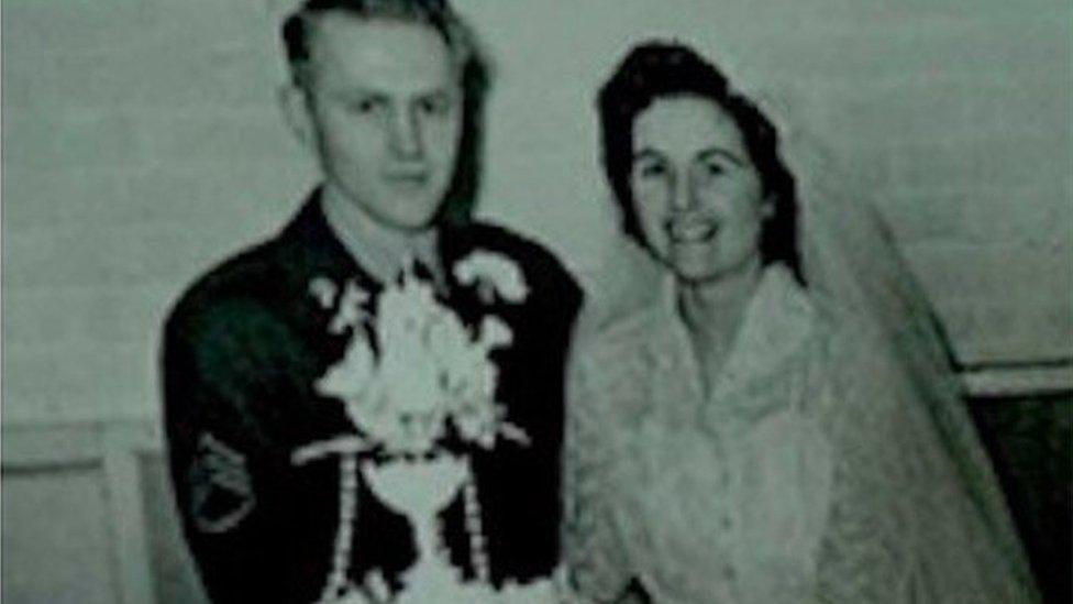 Bob and Molly on wedding day