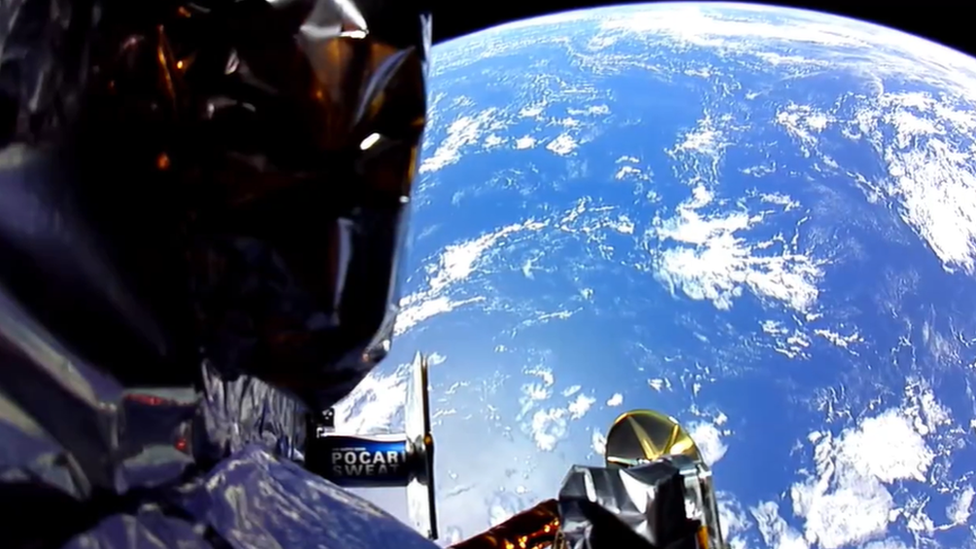 A view of Earth from the rocket