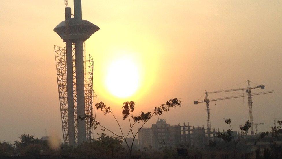 A sunrise over Abuja, Nigeria - 2015