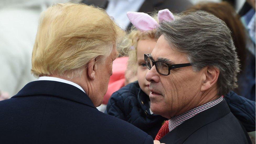 Perry and Trump at the White House Easter celebrations