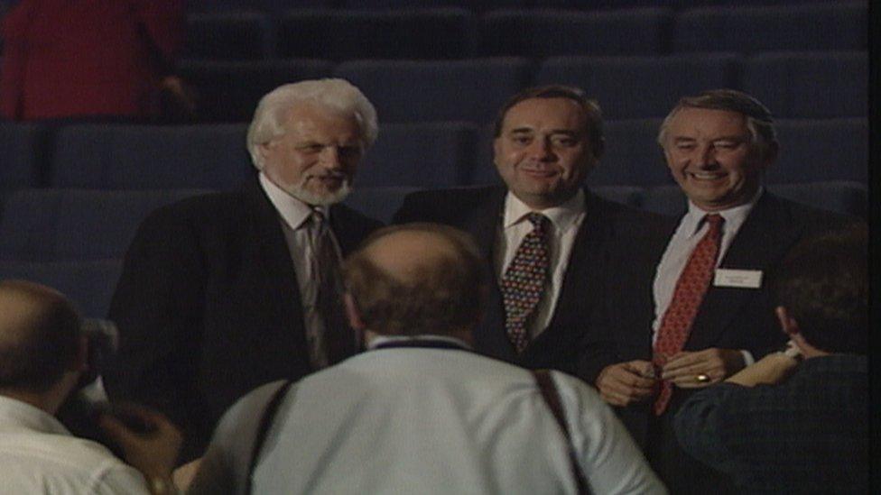 Alex Salmond, David Steele and Ronnie Browne