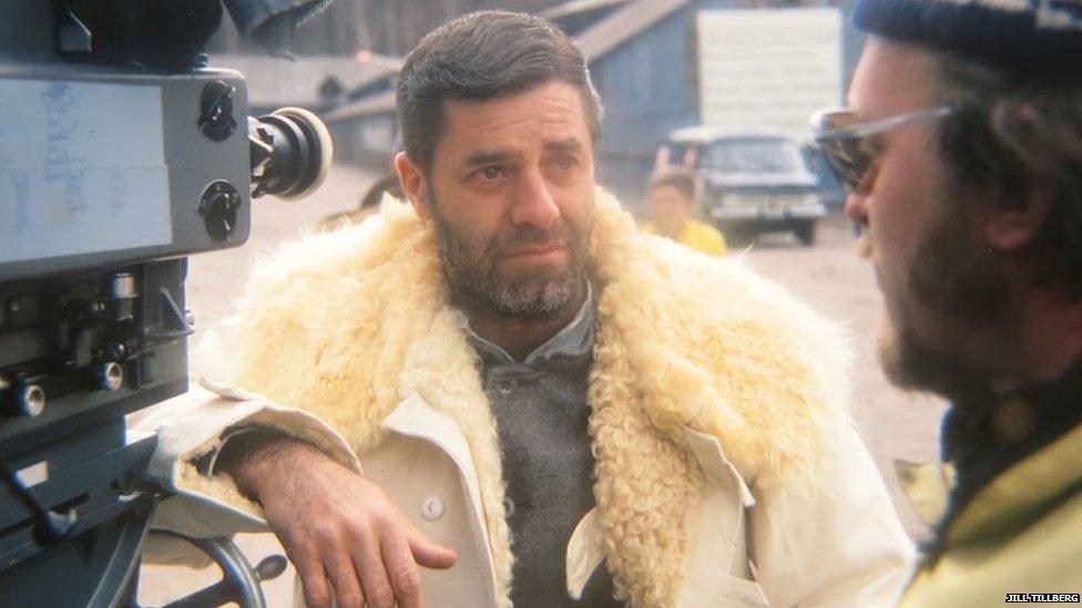 Jerry Lewis on set