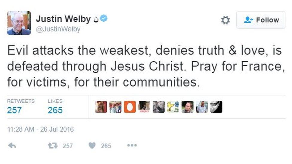 Evil attacks the weakest, denies truth & love, is defeated through Jesus Christ. Pray for France, for victims, for their communities.