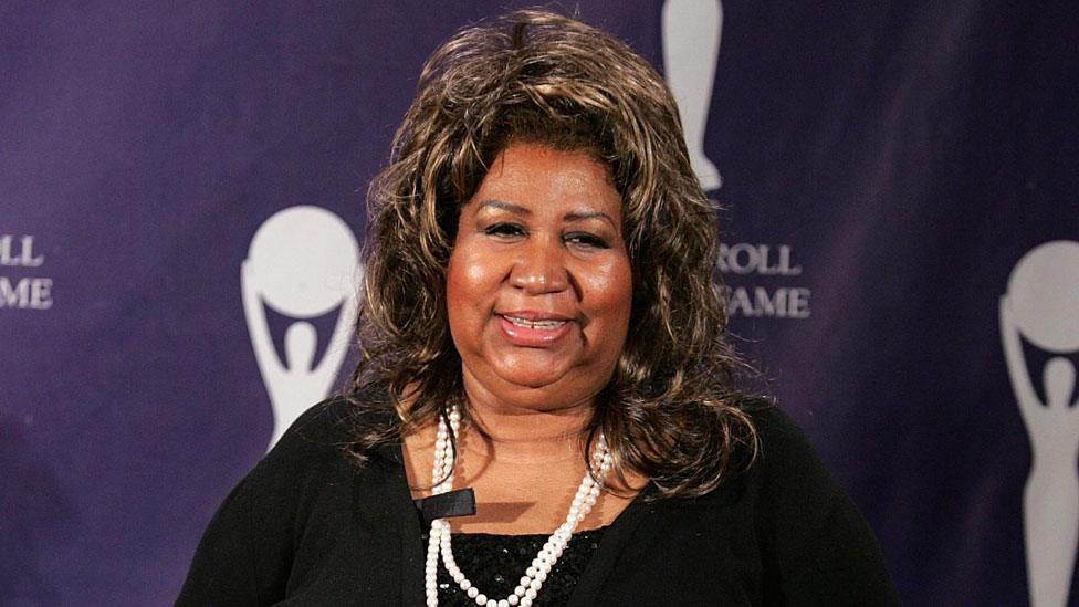 Aretha Franklin at the Rock and Roll Hall of Fame induction ceremony in March 2007