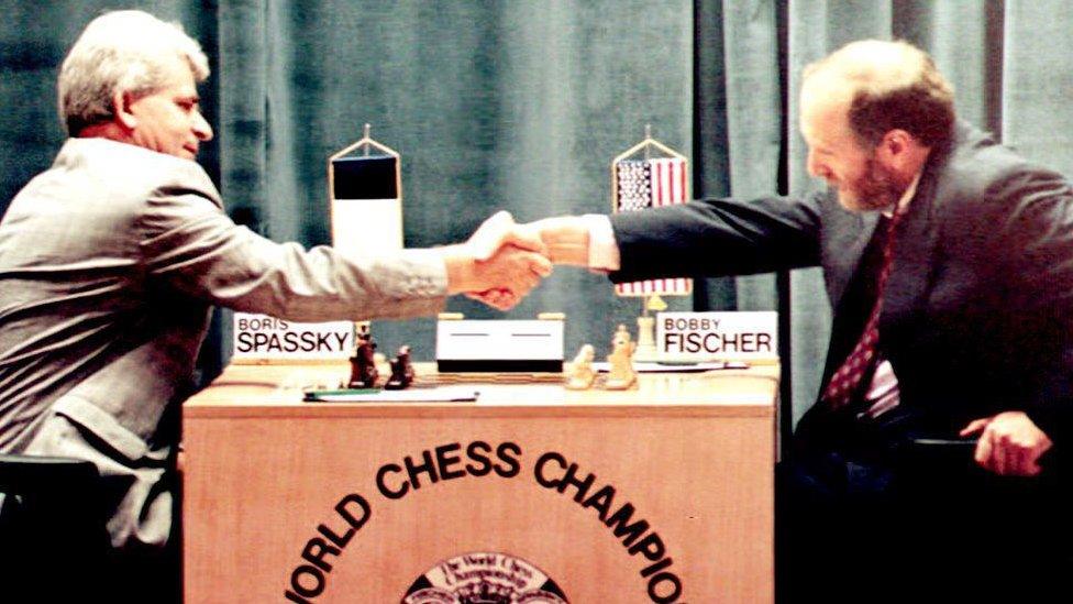 Boris Spassky and Bobby Fischer in 1992