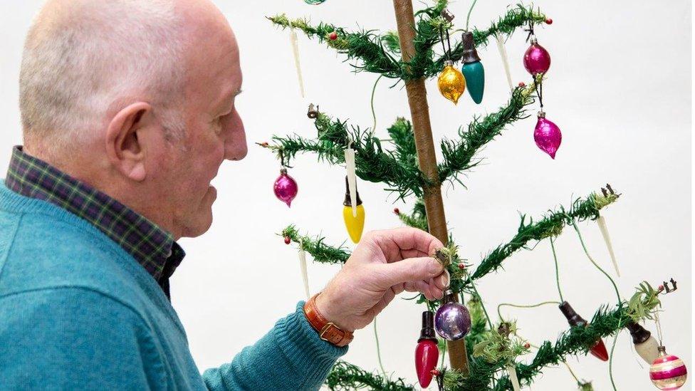 Steve Rose with his Christmas tree