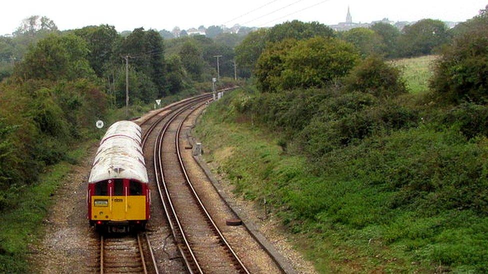 Island Line train towards Ryde