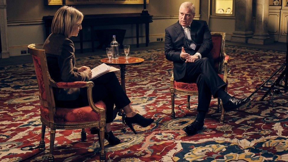 Prince Andrew and Emily Maitlis