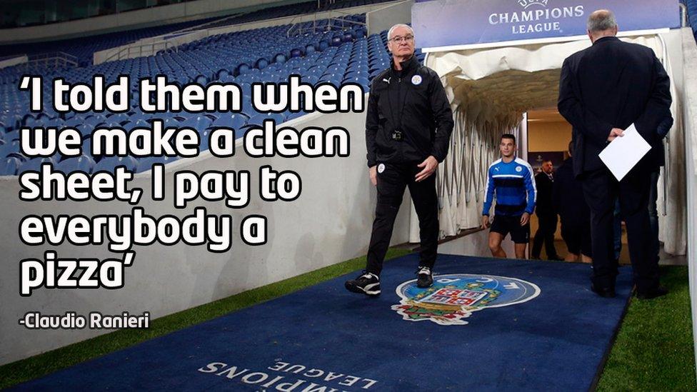 Claudio Ranieri at Leicester's stadium