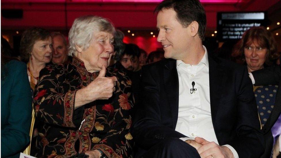 Baroness Williams and Nick Clegg