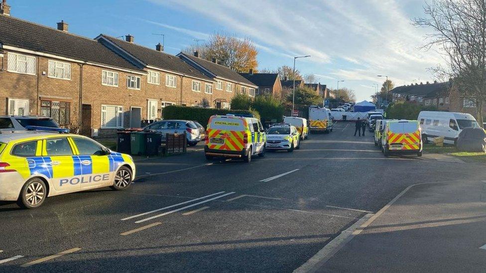 Police in Houghton Regis at scene of stabbing deaths