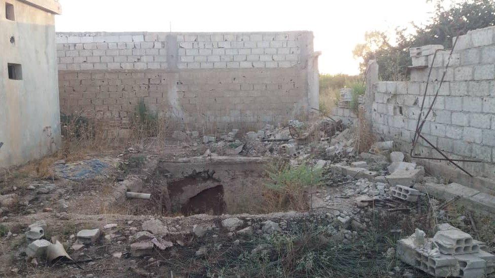 Khaled Muha's destroyed house