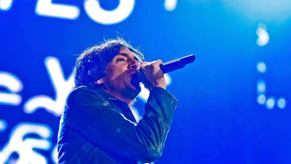 Gary Lightbody performing at Children in Need in Manchester, 2011